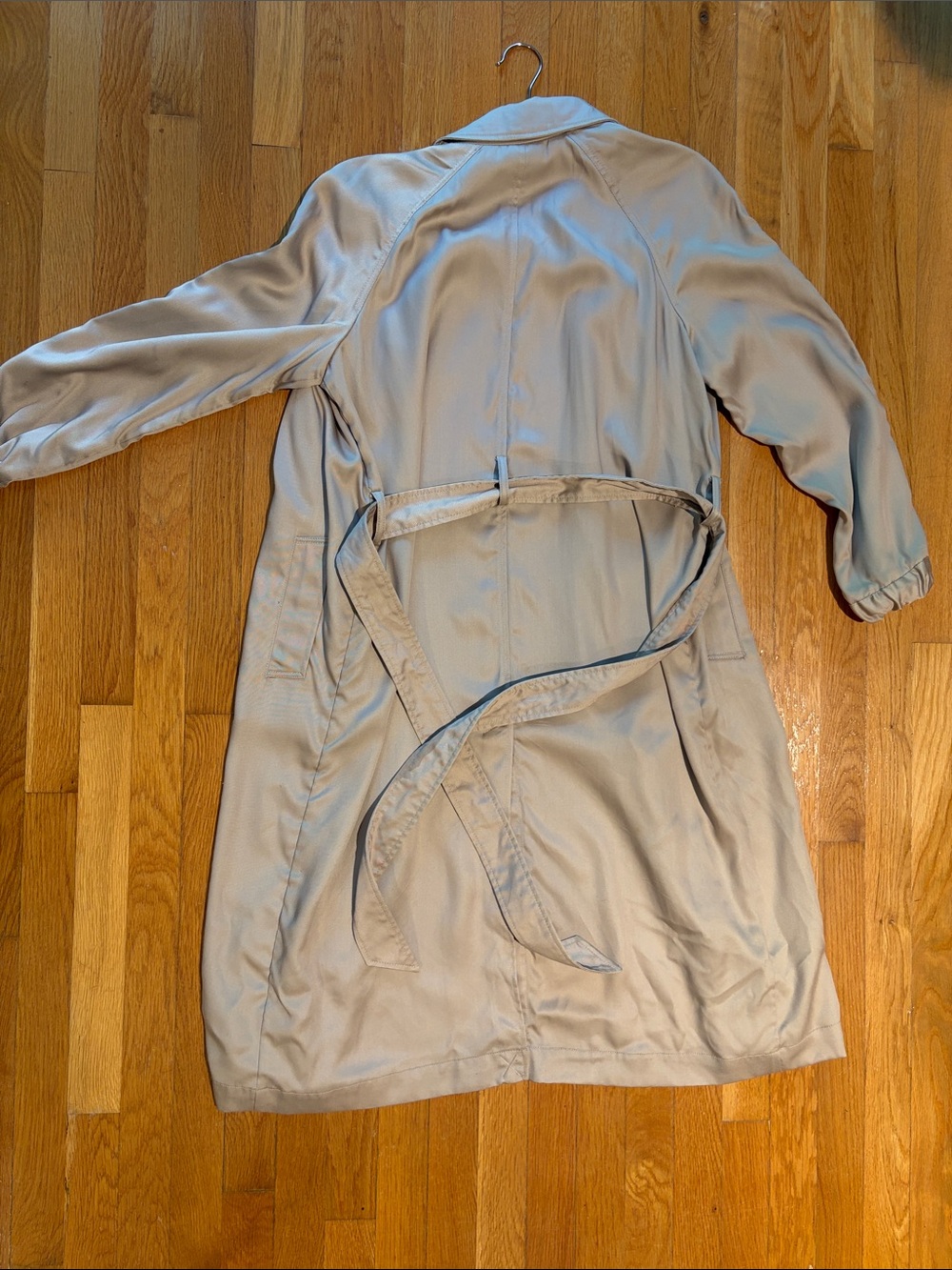 GAP Women's Beige Trench Coat - Double-Breasted Long Style - Picture 3 of 4